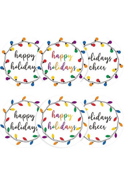 Generic Holiday Stickers, Happy Holidays Cheer Stickers, Christmas Stickers, ...