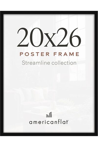 Generic إطار صور مقاس 20 × 26 بوصة، مصنوع من زجاج شبكي مصقول - مجموعة "ستريمل...
