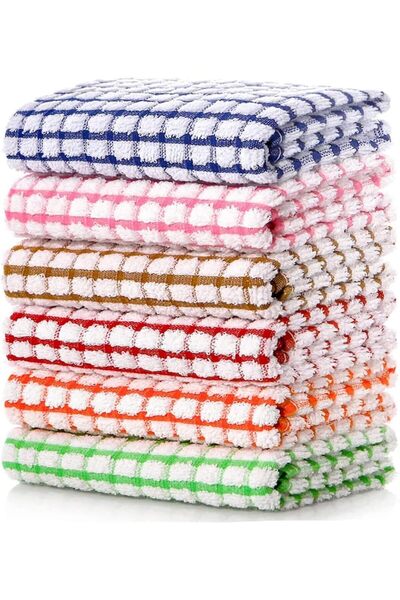 Generic Kitchen Dish Towels, 16 Inch x 25 Inch Bulk Cotton Kitchen Towels, 6 ...