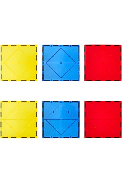 Generic 6 PCS Large Magnetic Tiles,Jumbo Magnet Base Plates,STEM Magnetic Bui...