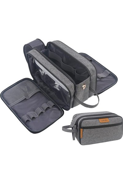 Lacdo Toiletry Bag for Men and Women, Travel Toiletry Organizer Dopp Kit