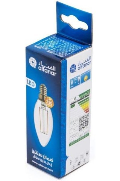 Generic شمعة LED بقدرة 2.5 واط موفرة للطاقة باللون الأصفر LEDT-FCL3CW