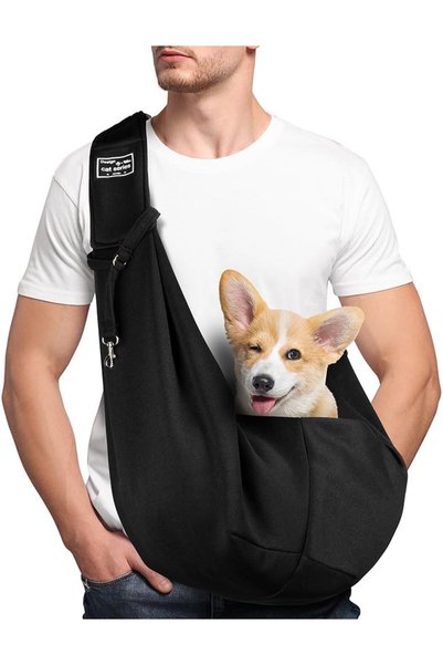 Generic Puppy Carrier - Reversible Hands-free Dog Carry Sling for Small & Med...