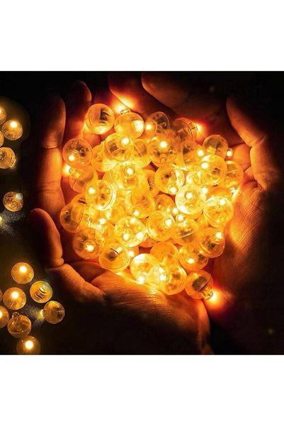 ToolHouse 50-Pack Mini LED Ball Lights – Round LED Flash Lamp, Small Ball Lig...