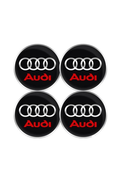 ARRRD ®   Σετ 4 αυτοκόλλητων καλυμμάτων τροχών Audi 56mm, συμβατά με A1, A3, ...