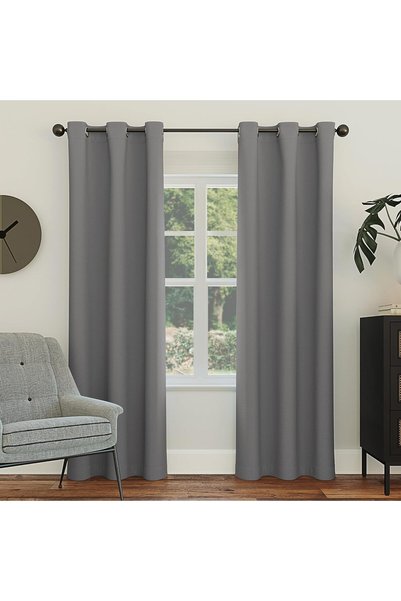 Generic Easton Energy Saving Blackout Grommet Curtain Panel, 40" x 108", Gray