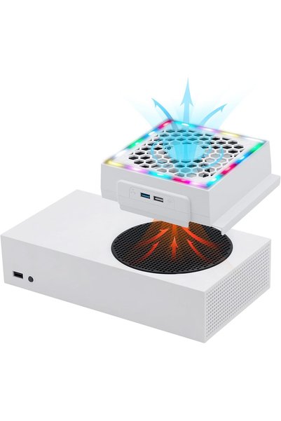 Generic Fan for Xbox Series S, RGB LED Display, Low Noise, 2 Extra USB Ports,...