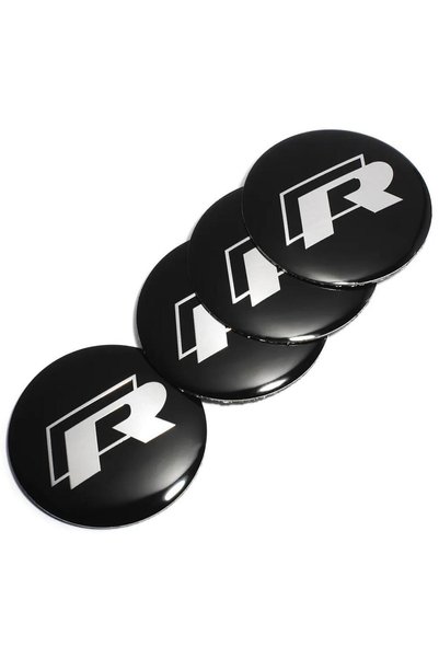 ARRRD ®   Αυτοκόλλητα καλύμματος κέντρου τροχού Volkswagen R, 56mm, Σετ 4 τεμ...