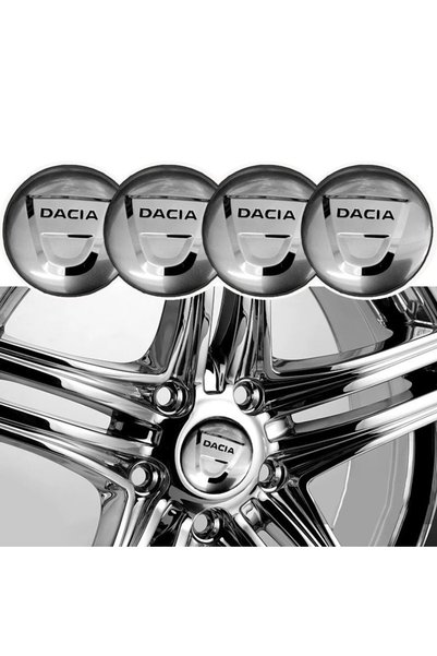 MAGLİFE Комплект от 4 капачки за джанти DACIA 60 мм - Сребристи, Метал + ABS,...