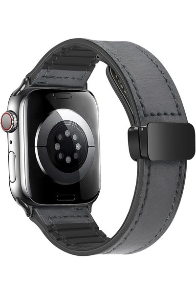 Generic Leather Bands Compatible with Apple Watch Band 42mm 44mm 45mm 49mm,Me...