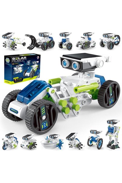 Generic 12-in-1 STEM Solar Robot Kit Toys for Kids, 208 Pieces DIY Robot Buil...