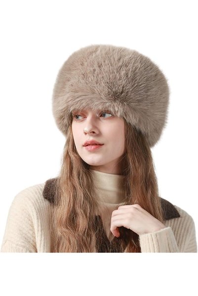 Generic Women's Winter Faux Fur Hat - Cossack Russian Style, Soft Fluffy Warm...