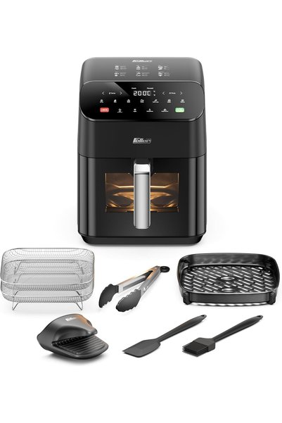 Generic مقلاة هوائية ألمانية، قوة 1800 واط، سعة كبيرة 7 لتر، تقنية "إكسسايكلو...