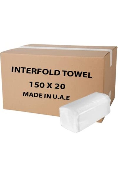 Generic 150-Sheet Interfold Tissue Hand Towel - Embossed (Paper, Pack of 1 Box)