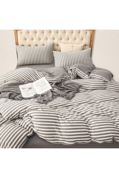 Generic Jersey Knit Duvet Cover Set 100% T-Shirt Heather Cotton Super Soft Co...
