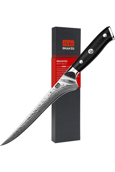 Generic 7 Inch Fillet Knife, Japanese Steel Damascus Boning Knife, Profession...