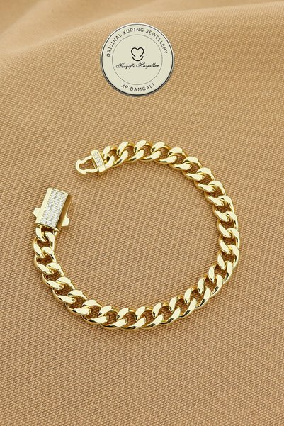Keyifli Hayaller Xuping Bracelet - Vip Gold with Zircon Stones, Thick, Luxuri...