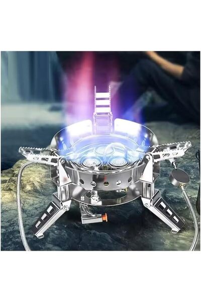 Generic Portable Camping Stove, Foldable- 3 Burner Flame