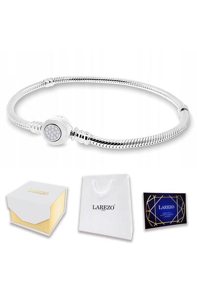 Larezo Brățară Argint 925, Modulară Charms Șarpe, Argintiu, Pentru Damă, Mode...