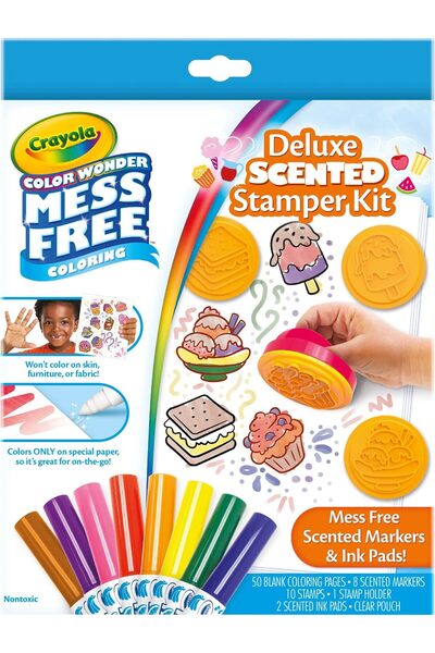 Generic Color Wonder Mess Free Coloring Set, 50 Blank Coloring Pages, Scented...