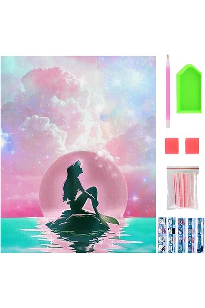 Generic Full Diamond Painting Kit, Painting by Numbers for Adults, Round Diam...