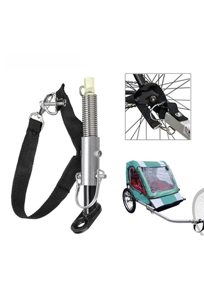 Generic Brand Conector de remorcare din fier argintiu pentru remorci de bicic...