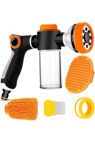Generic Upgrade Pup Jet Dog Wash, Dog Wash Hose Attachment with Soap Dispense...