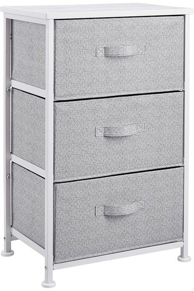 Generic Fabric 3-Drawer Storage Organizer Unit for Closet, White