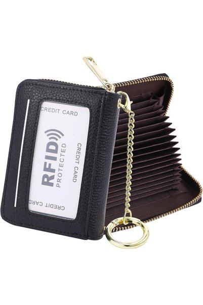 Generic RFID Blocking Wallet, Genuine Leather Card Case Holder with Removable...