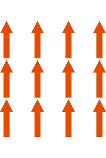 Generic ملصقات فينيل على شكل سهم برتقالي رفيع، مقاس 10 بوصات – ملصقات فينيل م...