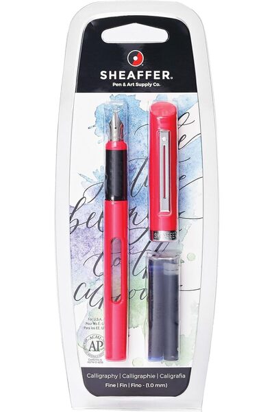 Generic Viewpoint Calligraphy Fountain Pen (1.0 mm) with Medium Nib and 2 Ink...