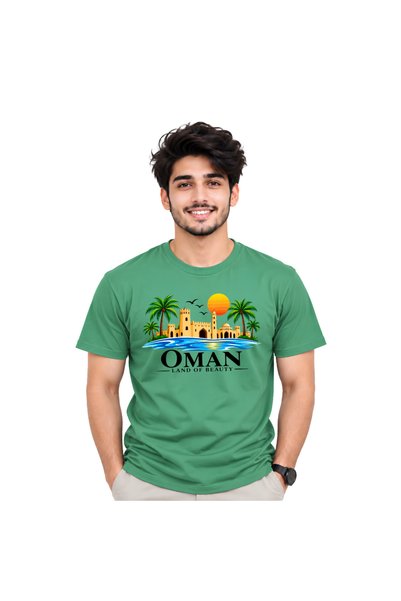 PRINTSHOP4ME Oman Men's Cotton T-Shirt | Short Sleeve Tee | Casual Wear & Events