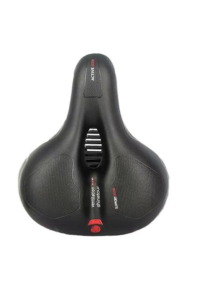 Generic Brand Șa de bicicletă ergonomică, neagră, impermeabilă, cu suspensie ...