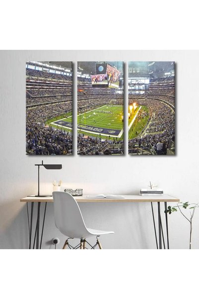 Generic American Football Team Canvas Wall Art AT&T Stadium Paintings Sport M...