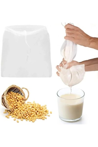 Generic قطعتان من أكياس تصفية حليب الصويا للاستخدام في المطبخ، وأكياس تصفية ح...