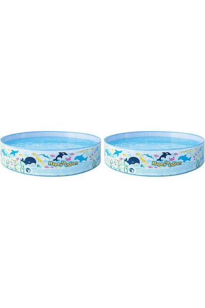 Generic Ocean World Rigid Wall Kids Pool, Round, Sea Animal Theme, (120×25 cm...