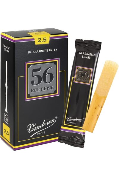 Generic CR5025، كلارينيت بـ بي♭، 56 Rue Lepic، قوة القصب 2.5؛ علبة تحتوي على ...