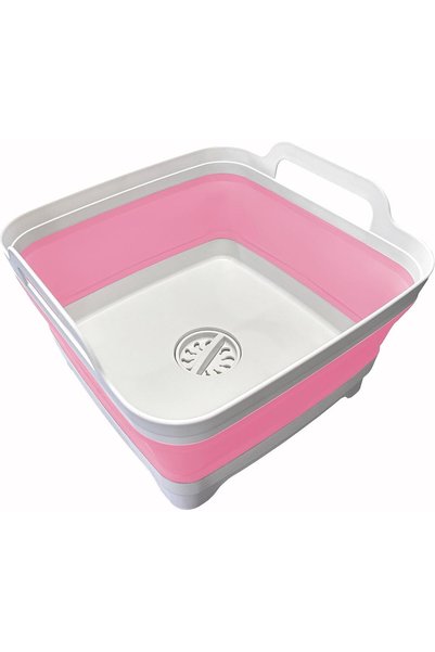 Generic 9L (2.4Gallon) Dish Basin Collapsible with Drain Plug Carry Handles, ...