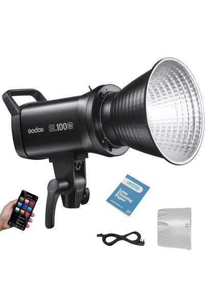 Generic ضوء فيديو LED SL100Bi بقوة 100 واط ثنائي اللون 2800K-6500K CRI96 TLCI...