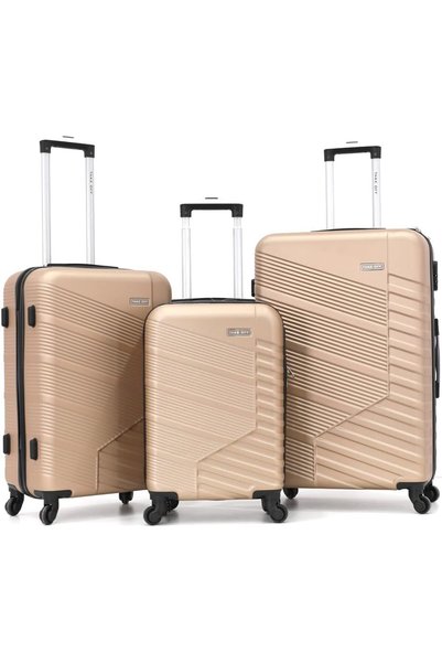 Generic Unisex 3 Piece Hard Trolley Bag Set L 28-M 24-S 20 Fits All. (Champ, ...