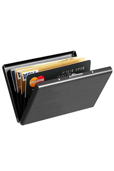 Generic Brand Suport și organizator de carduri din oțel inoxidabil negru cu p...