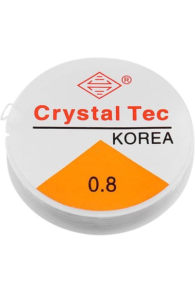 Generic 1 Piece 0.8mm Clear Stretch 8m Elastic Beaded Thread Transparent Crys...