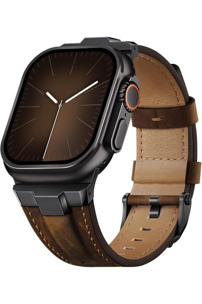 Generic Leather Bands Compatible for Apple Watch Ultra Band 49mm 46mm 45mm 44...