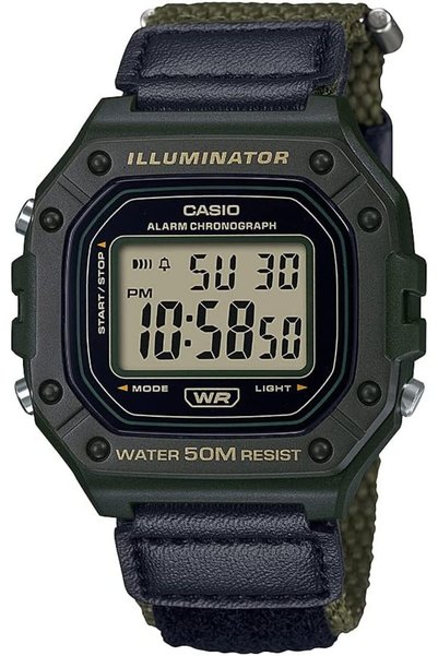 Generic Men's W-218H-1AVCF Classic Digital Display Quartz Black Watch