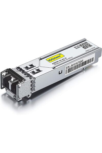 Generic وحدة 1G SFP SX LC متعددة الأنماط، مدى 550 متر، جهاز إرسال واستقبال 10...