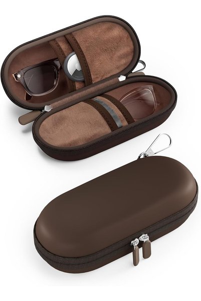 Generic Double Sunglasses Case, Hard EVA Shell Shockproof Dual Eyeglass Case ...