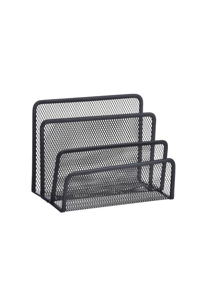 Generic Brand Organizator de birou cu sârmă neagră, cu separatoare și suport ...