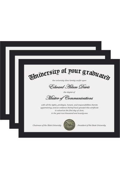 Generic Certificate Frame with Clear Plexiglass, 8.5 by 11 Picture Diploma Do...