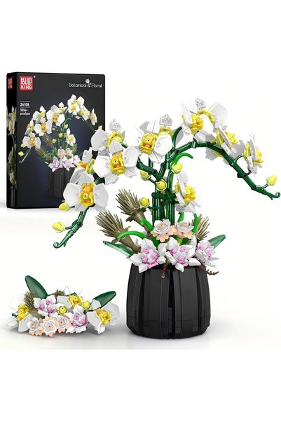 Generic Botanicals Orchid Flower Building Set - Artificial Plant & Flower Rea...
