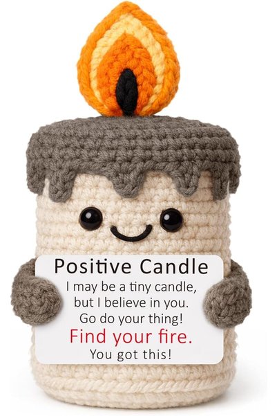 Generic Handmade Crochet Candle Plush,Suitable for Office Desk Decor and Enco...